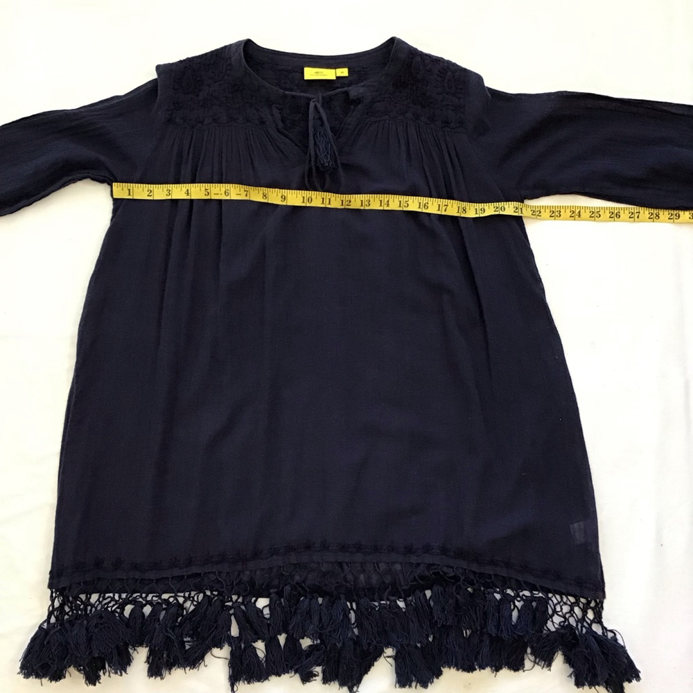 Roller Rabbit Women Elegant Navy Mini Dress XS with Tassels - Picture 10 of 14